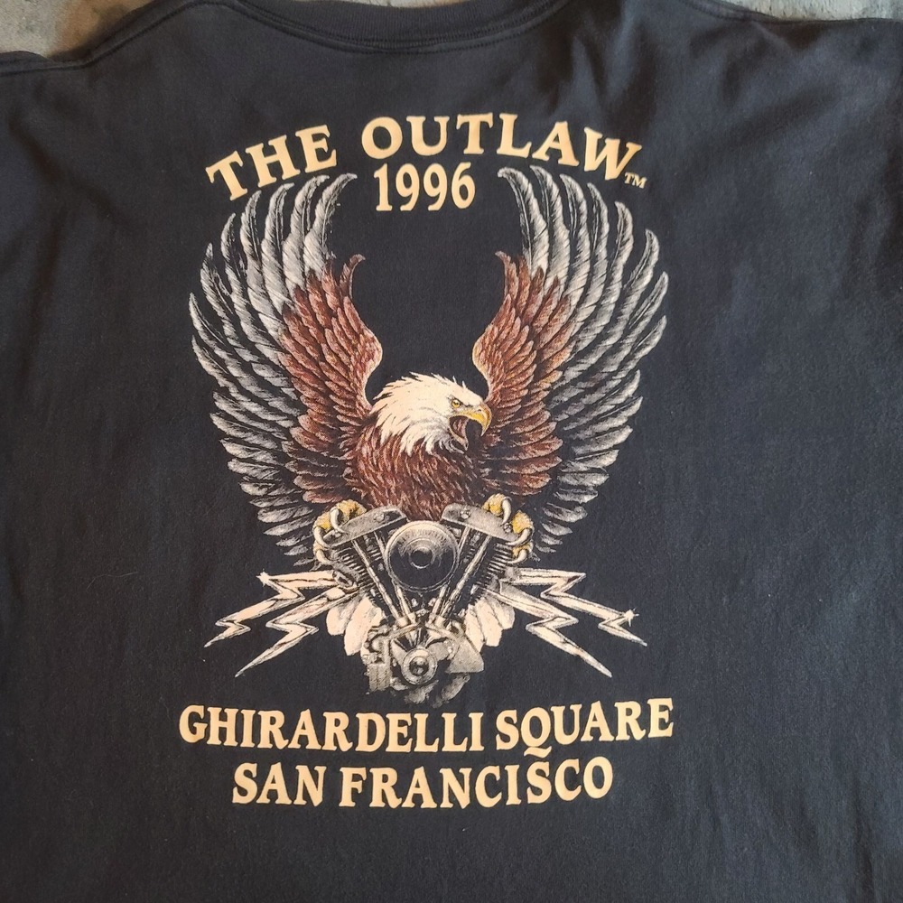 Vintage 90s Single Stitched T-shirt Running Wild Made in USA Size XL San Fran 96 - Picture 14 of 16